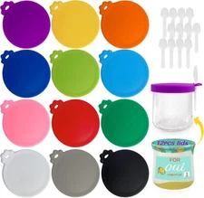 Oui Yogurt Jar Lids Silicone - 12 pack Oui Lids for Yoplait Yogurt Container for