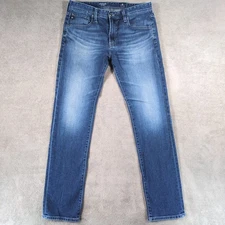 AG Adriano Goldschmied The Matchbox Slim Jeans Mens 34 Blue Denim Straight Leg