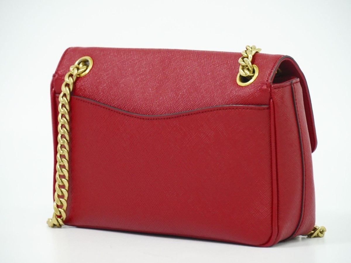 PRADA ボディバック PRADA 1BD193 Leather Chain Shoulder Crossbody Bag Red Gold | eBay