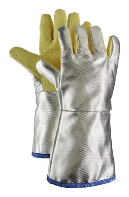 Jutec Hitzeschutzhandschuh Aramid, Alu, 5-Finger, 38 cm - H115A238-W2