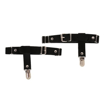 2 Stück Bla Punk Nieten Nieten Strumpfgürtel verstellbar Beingurt Straps
