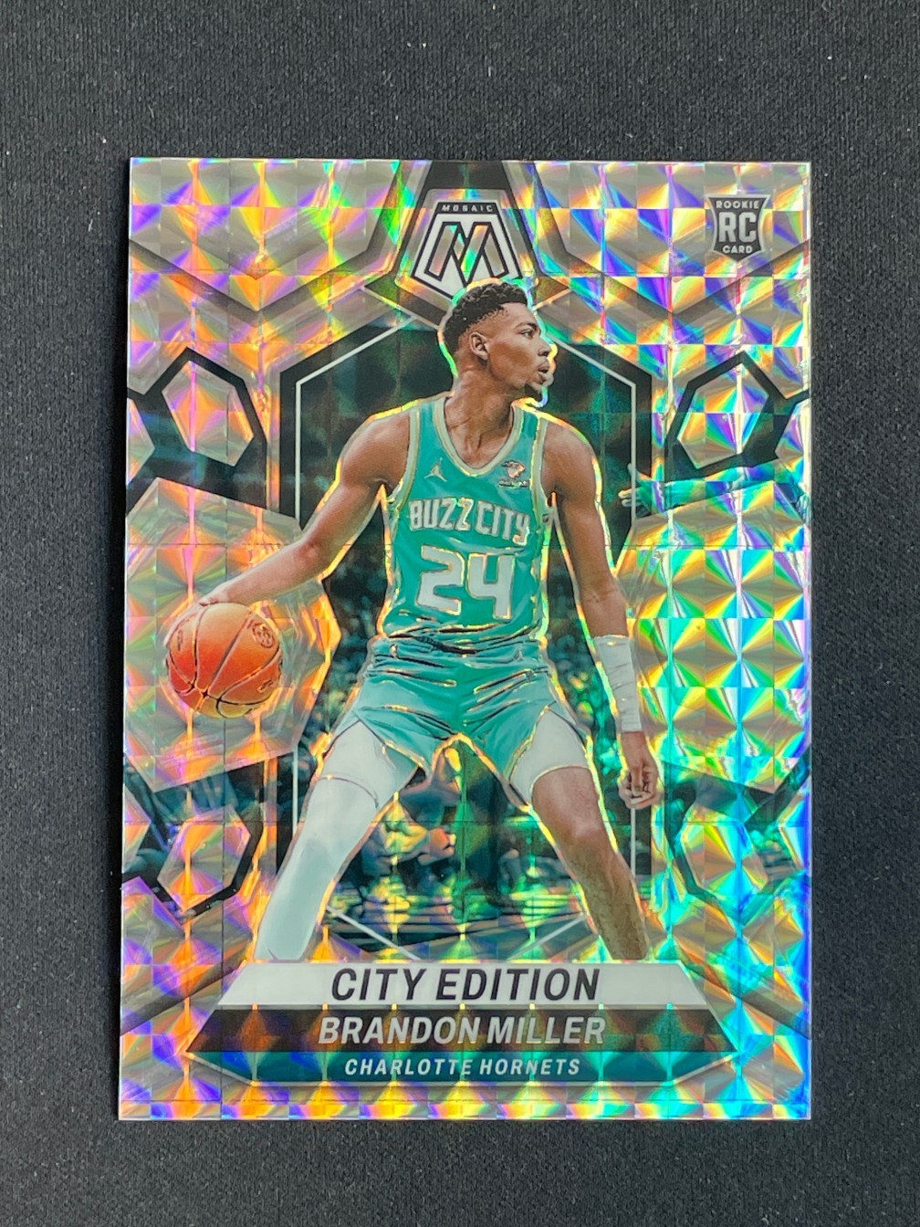 Brandon Miller 2023-24 Panini Mosaic City Edition Mosaic Prizm RC #277