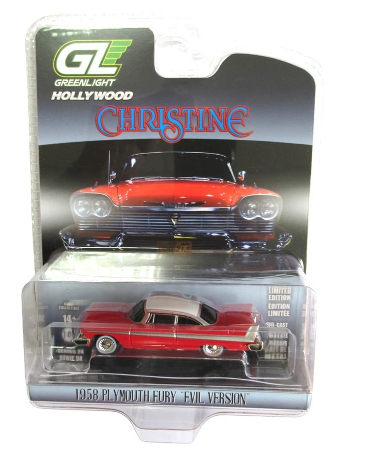 CHRISTINE MACCHINA INFERNALE Modello Auto 1/64 8cm PLYMOUTH FURY Vetri Scuri - Immagine 2 di 2