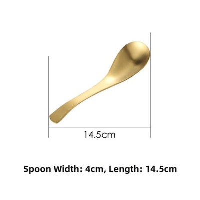 Gold 304 Löffel - 14,5 cm nahtlose Konstruktion Küchenlöffel
