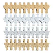 RTRTGS 40 pezzi Mollette in legno decorative e per bricolage, Mini