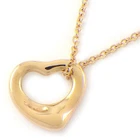 Tiffany & Co. Necklace Open Heart 11mm Width Model Elsa Peretti 750 Rose Gold