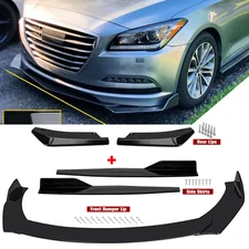 For Hyundai Genesis Front Bumper Lip Chin Spoiler Body Kit Splitter Side Skirt
