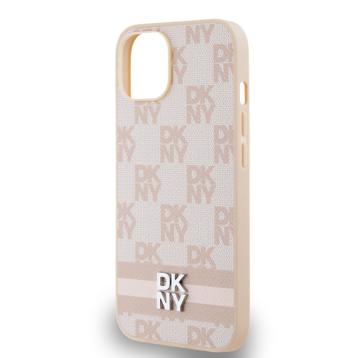 Coque DKNY iPhone 14 antichoc rose à motif géométrique pour smartphone Apple