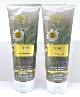 2-pack BATH & BODY WORKS Aromatherapy BLACK CHAMOMILE Body Cream, 8 oz/226g, NEW