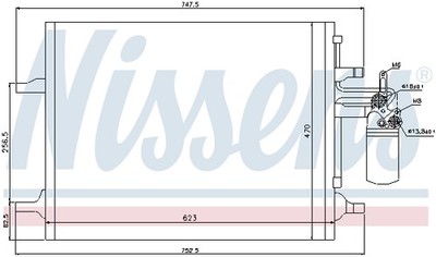 1x NISSENS 940159 Kondensator Klimaanlage für Volvo