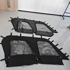 Soft Side Door Enclosure For 2012-2022 Kawasaki Teryx4 4 seat UTV Models Black