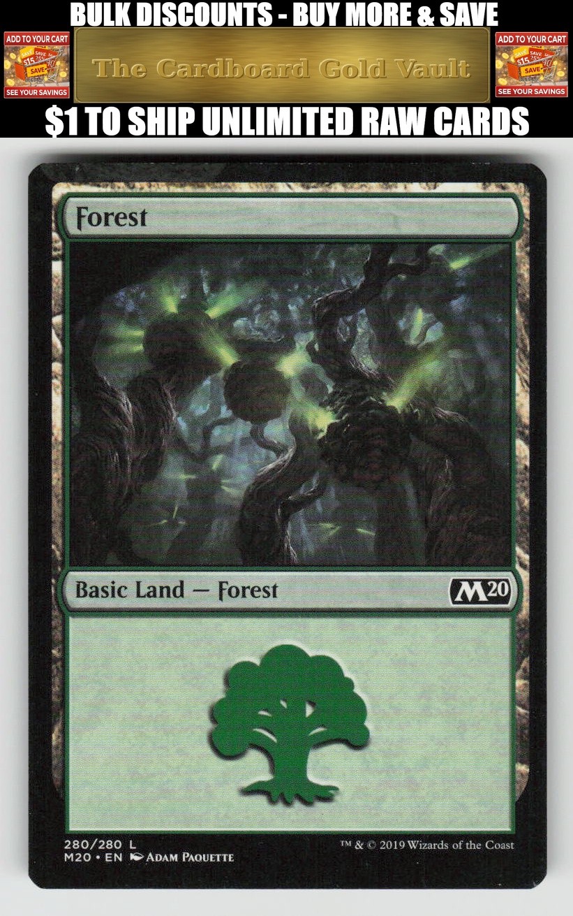 Magic_the_gathering Core Set 2019 #280 Forest (280)
