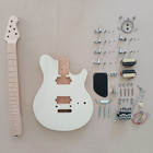 DIY Electric Guitar Kit Mahogany Body Maple Fretboard Neck Flame Top CR Part — photo 1