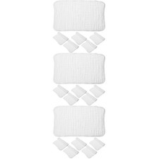 18Pcs Soft Cotton Baby Burp Cloths White Newborn Washcloths for Drool and Sweat