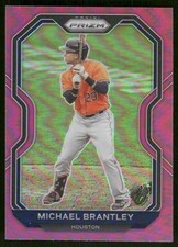 2021 Panini Prizm Prizms Pink #243 Michael Brantley - BB