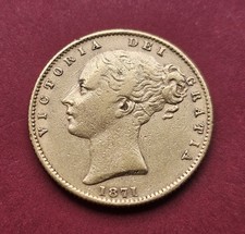 1871 Queen Victoria Shieldback Full Sovereign 