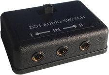 3.5mm Audio AB Switch Box 2-Channel Stereo Headphone Selector 1/8" Passive
