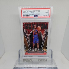 2024-25 Panini Totally Certified Gold Team Ron Holland Mirror Red /99 RC PSA 9