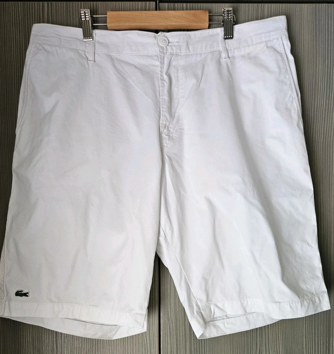 Lacoste Chino Shorts, White, 38R, In Excellent Condition