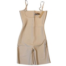 SKIMS Body Core Sculpt Open Bust Mid Thigh Bodysuit Clay BD-MDT-3287 Large NEW