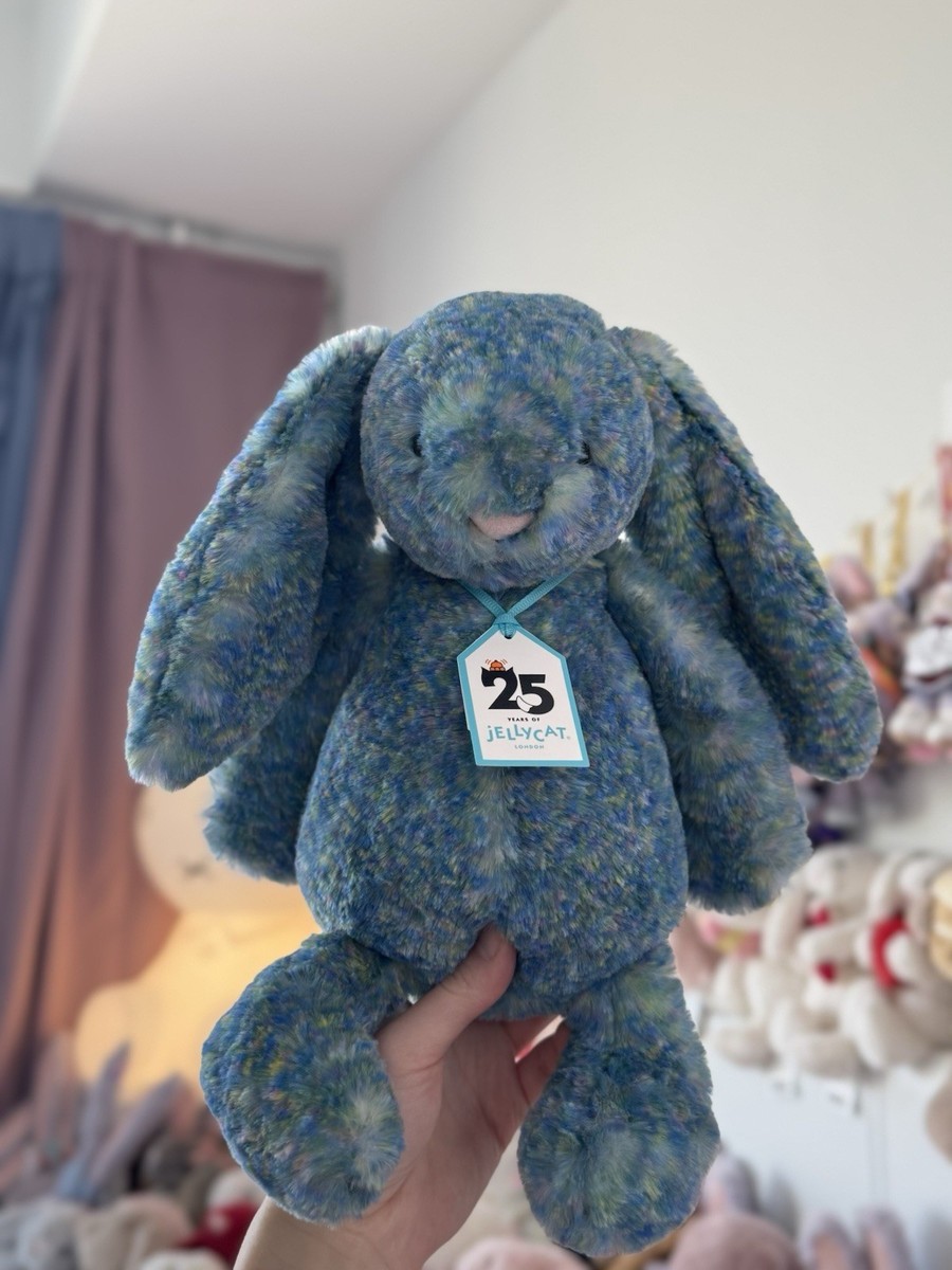 AUTHENTIC Jellycat BASHFUL LUXE BUNNY AZURE 25th Anniversary