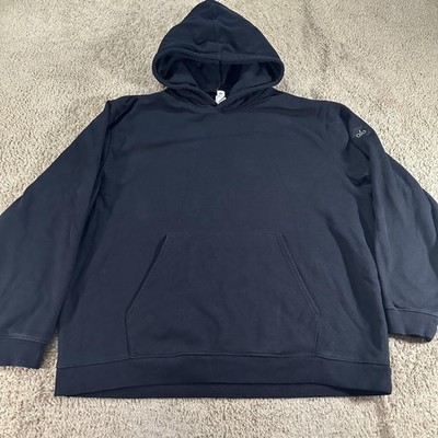 Alo Yoga Renown Heavyweight Hoodie Men XL Black Fleece Pullover Kangaroo Pocket