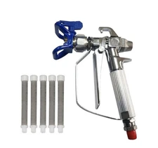 3600 PSI Airless Spray Gun High Pressure + Nozzle Seat + 5 x Airless Paint Sp...