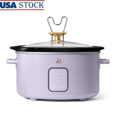 4 Qt Slow Cooker Touch Display Removable Pot 4 Presets Automatic Warm Function