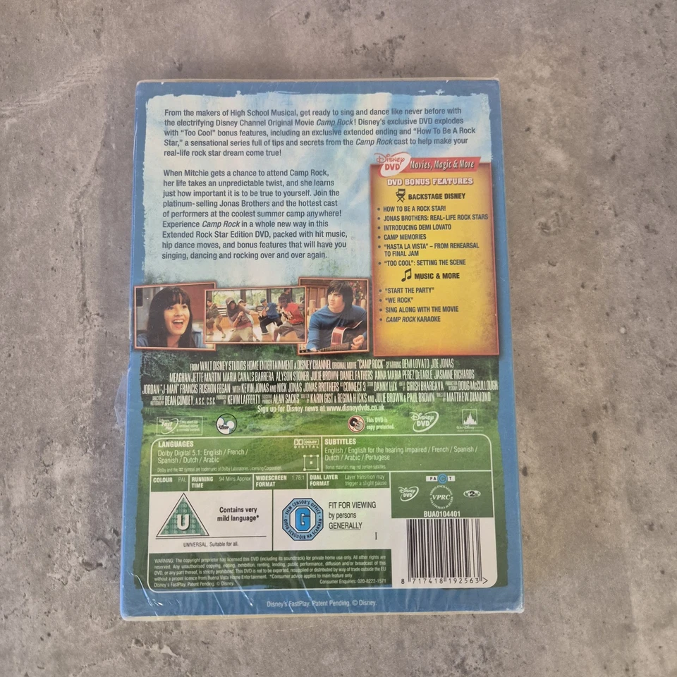 Camp Rock - Disney - Extended Rock Ed - U - DVD - New & Sealed - Free P&P - NEW - Image 3 of 4