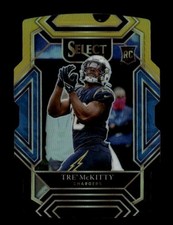 2021 Select #293 Tre' McKitty Rookie Black and Gold Prizm Die Cut Chargers