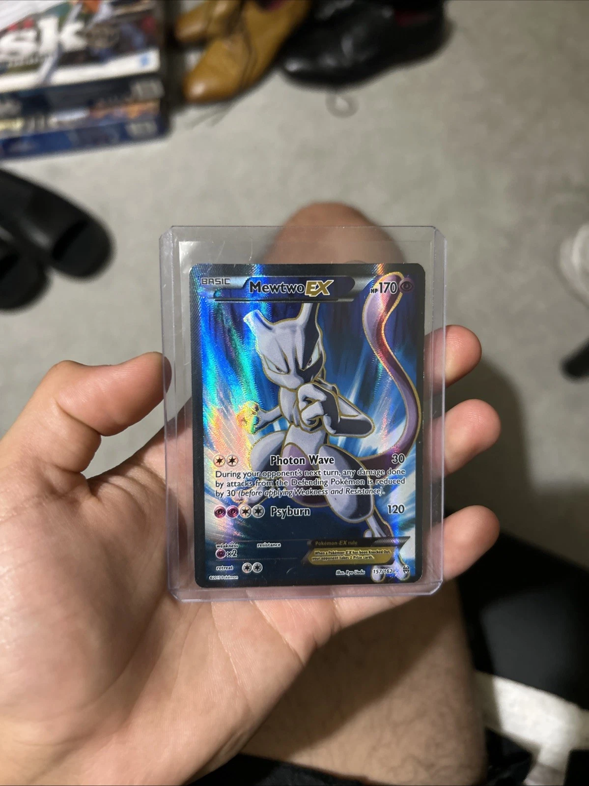 Pokémon Mewtwo-EX TCG Full Art Holo Card Breakthrough 157/162 Ultra Rare