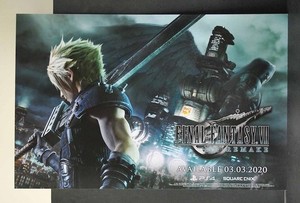 san diego Comic Con final fantasy VII remake poster 13x20  double sided FF