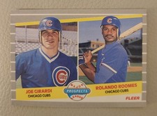 Joe Girardi Rolando Roomes 1989 Fleer Rookie Prospect Cubs