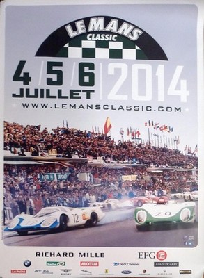 LE MANS CLASSIC - CAR RACE / FORMEL 1 - ORIGINAL 2014 LARGE FRENCH POSTER