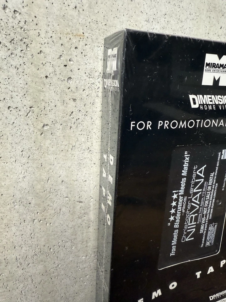 Nirvana VHS Promo Screener MEGA RARE Christopher Lambert Cult Classic Sealed - Image 2 of 4