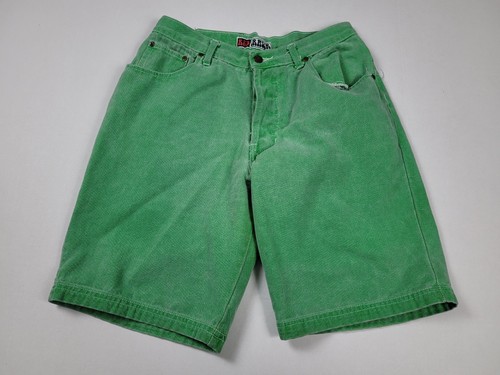 Dry Eraser Denim Jean Shorts Jorts Green Button Fly Vintage 80s 90s Punk Skate