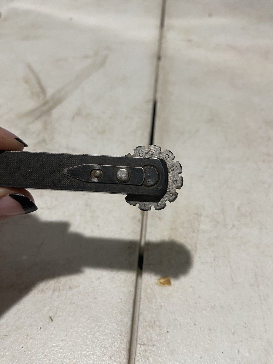 Vintage Bell System Numberall Hand Numbering Tool - 3/16