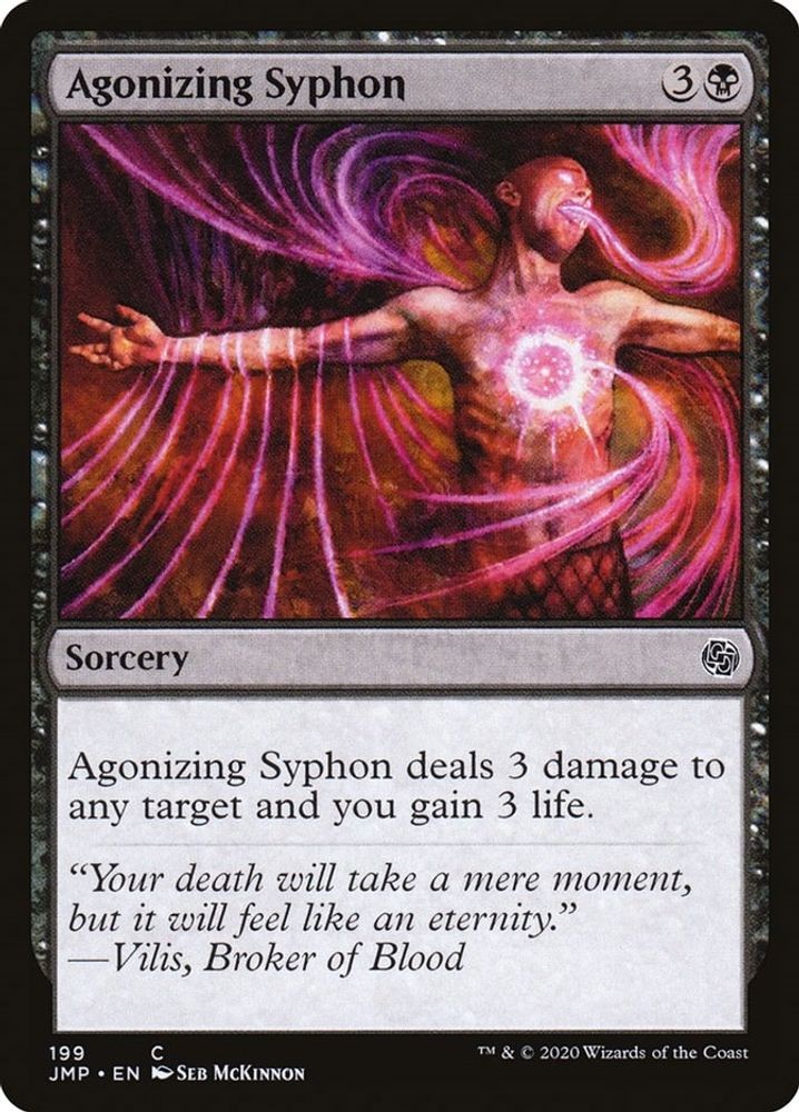 2020 Magic: The Gathering: Jumpstart - Agonizing Syphon (#199, C, Near Mint)