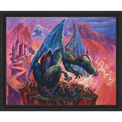 PixelHobby Green Dragon Kit & Frame Mosaic Art Kit