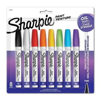 Oil-Based Paint Markers Fine Point Assorted Colors 8 Pack