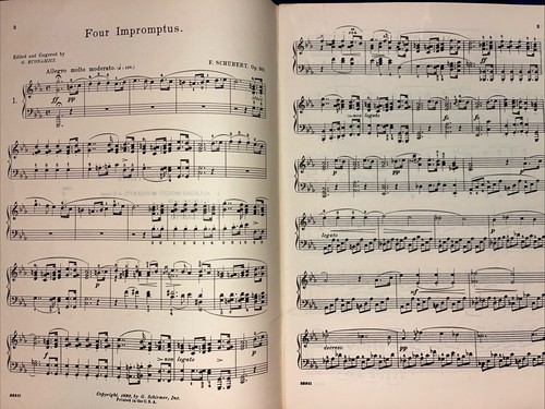 Schubert Op. 90 Four Impromptus Sheet Music Schirmer's Classics Vol 1125 - Picture 6 of 8
