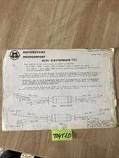 note technique 1972 Motobécane Motoconfort 125 S L LT bloc électronique
