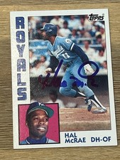 1984 Topps HAL MCRAE #340 K.C. ROYALS Autographed Signed Card