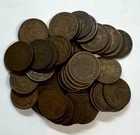 Indian Head Penny--Lot of 50 Coins, Random Dates, NR