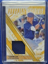 2019 Panini Elite Extra Edition - Prospect Materials Gavin Lux #PM-GL Gold