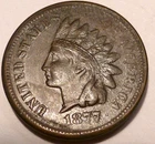 1877 Indian Head Cent Indian 1c Indian Head Penny