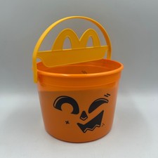 NEW 2025 McDonald's Happy Meal BOO Bucket Orange Halloween Pail with Stickers