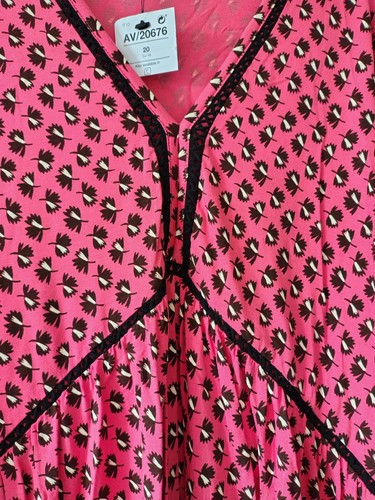 NEW WITH TAG Size 20 NEXT Pink Multi Mix Floral SUMMER DRESS smart casual - 第 6/8 張圖片