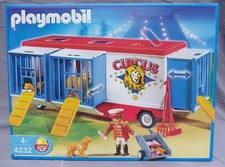 PLAYMOBIL 4232 ZIRKUS WOHNWAGEN Trainer Löwe Karussell Künstler Auto BOX NEU