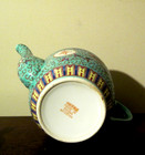 Vintage Chinese Turquoise Jingdezhen Famille Rose Teapot & 6 Cups Longevity  — photo 4